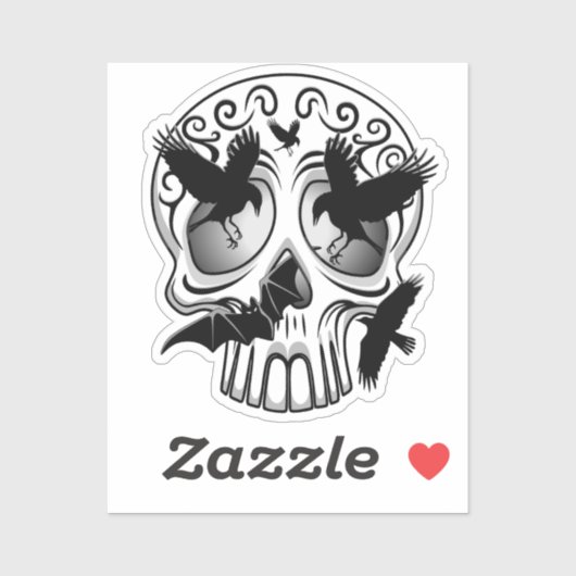Schedel Halloween Decoratieve Calaveras Sticker (Vel)