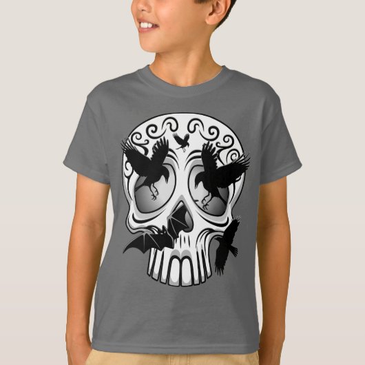 Schedel Halloween Decoratieve Calaveras T-shirt (Voorkant)