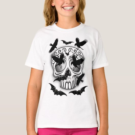 Schedel Halloween Decoratieve Calaveras T-shirt (Voorkant)