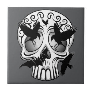Schedel Halloween Decoratieve Calaveras Tegeltje