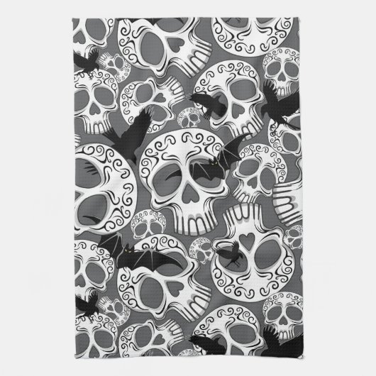 Schedel Halloween Decoratieve Calaveras Theedoek (Verticaal)