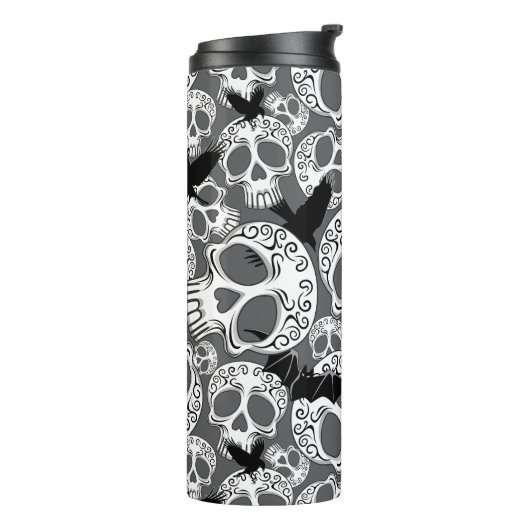 Schedel Halloween Decoratieve Calaveras Thermosbeker (Gedraaid links)