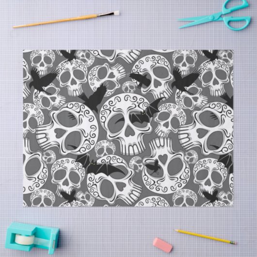 Schedel Halloween Decoratieve Calaveras Tissuepapier (Craft)