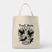 Schedel Halloween decoratieve Calaveras Tote Bag (Achterkant)