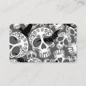 Schedel Halloween Decoratieve Calaveras Visitekaartje (Voorkant)