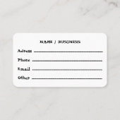 Schedel Halloween Decoratieve Calaveras Visitekaartje (Achterkant)