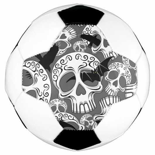 Schedel Halloween Decoratieve Calaveras Voetbal (Voorkant)