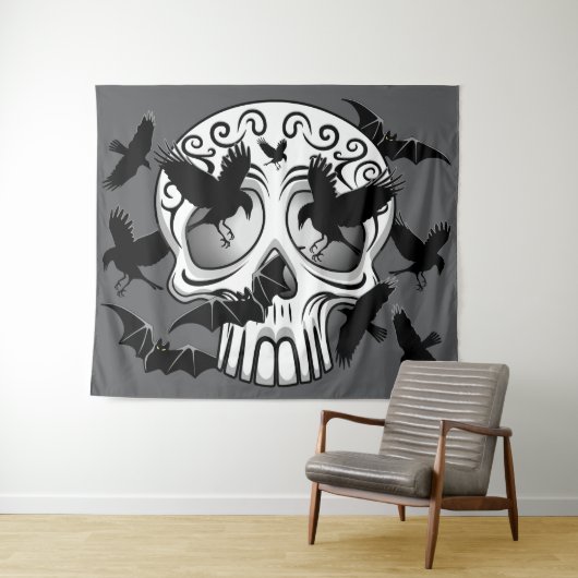 Schedel Halloween Decoratieve Calaveras Wandkleed (In Situ (horizontaal))