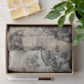 Schedel  Halloween Decoupage Tissuepapier (Geschenk)