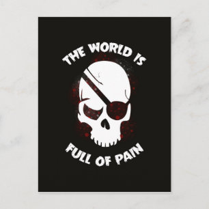 Schedel Halloween Donker Zwart Scary Briefkaart