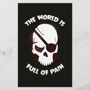 Schedel Halloween Donker Zwart Scary Briefpapier