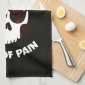 Schedel Halloween Donker Zwart Scary Theedoek (Quarter Fold)