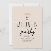 Schedel Halloween-feest Retro Doodle Kaart (Voorkant)