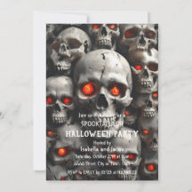 Schedel Halloween-feest uitnodiging Gotische horro