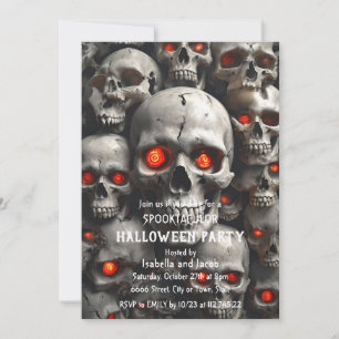 Schedel Halloween-feest uitnodiging Gotische horro