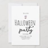 Schedel Halloween-feest Vintage Doodle  Kaart (Voorkant)