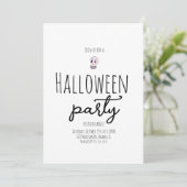 Schedel Halloween-feest Vintage Doodle  Kaart (Staand voorkant)