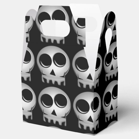 Schedel, Halloween geschenkmand Bedankdoosjes (Geopend)