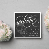 Schedel Halloween Gothic Bruiloft Welkom Servet