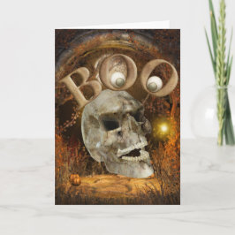Schedel Halloween Kaart