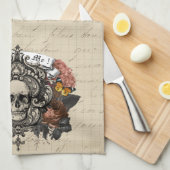   schedel Halloween keukenhanddoek (Quarter Fold)