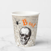  schedel Halloween Papieren Bekers (Voorkant)