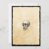 Schedel Halloween Party Skelet Creepy Scorpion Kaart (Achterkant)