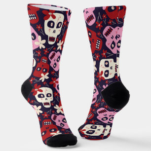 Schedel Halloween Sokken