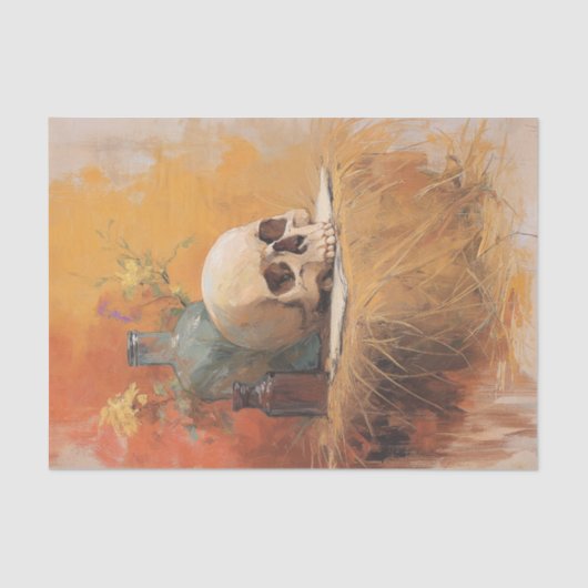  schedel Halloween Tissuepapier (Voorkant)