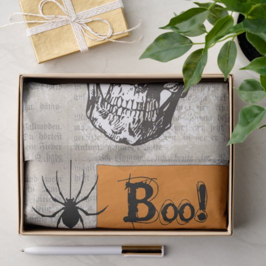  schedel Halloween Tissuepapier (Geschenk)