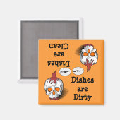 Schedel Halloween Vaatwasser Magneet (Voorkant / Achterkant)