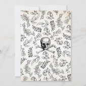 schedel Halloween Verjaardag Kaart (Achterkant)