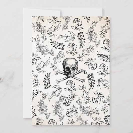 schedel Halloween Verjaardag Kaart (Achterkant)