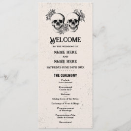 Schedel Halloween Welkom Menu Trouwceremonie