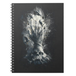 Schedel Hand Ravens Gotische Donkere Kunst Notitie Notitieboek