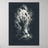 Schedel Hand Ravens Gotische Donkere Kunst Poster (Voorkant)