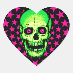 schedel hart sticker