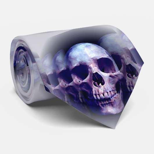 Schedel - Heavy Metal Fantasy Art Stropdas (Opgerold)