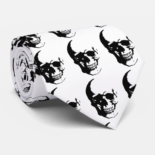 Schedel - Heavy Metal Fantasy Art Stropdas (Opgerold)