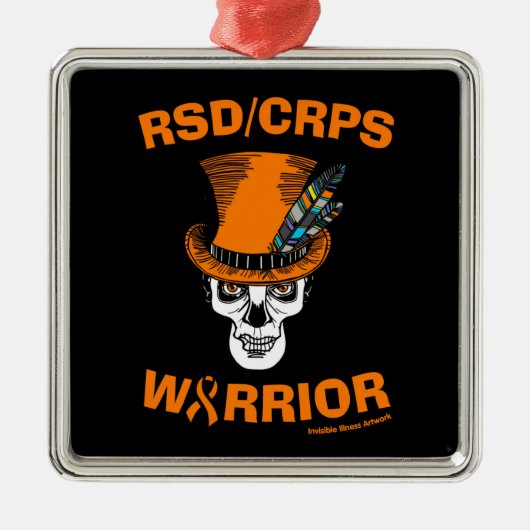 Schedel/Hoed...RSD/CRPS Metalen Ornament (Voorkant)