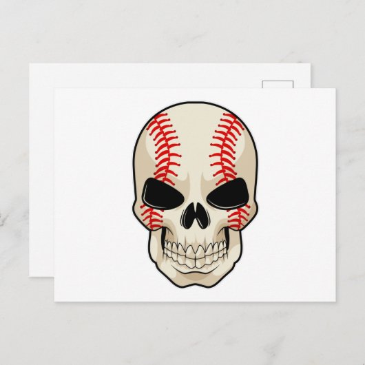 Schedel Honkbal Sport Briefkaart (Voorkant / Achterkant)