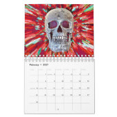 Schedel Hoofd Gothic Cool Fun Trendy Art 2024 Kalender (Feb 2027)