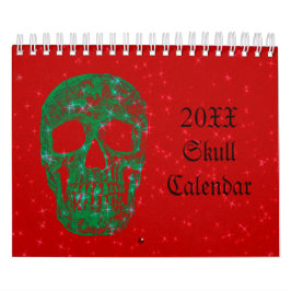 Schedel Hoofd Gothic Girly Fun Trendy Art 2024 Kalender