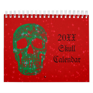 Schedel Hoofd Gothic Girly Fun Trendy Art 2024 Kalender