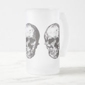 schedel hoofd Mok, schedel hoofd bierglas, biergla Matglas Bierpul (Voorkant rechts)