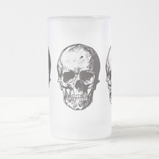 schedel hoofd Mok, schedel hoofd bierglas, biergla Matglas Bierpul (Center)