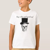schedel Houd kalm en spook op jongens T-shirt (Voorkant)