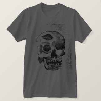 Schedel Houtblokprint T-shirt