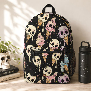 Schedel Ijsje Griezelige Zomer Goth Bedrukte Rugzak
