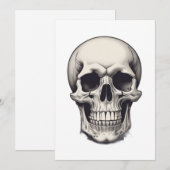 Schedel Illustratie Feestdagenkaart (Voorkant / Achterkant)